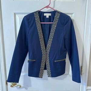 Michael Kors Navy Blue Studded Blazer